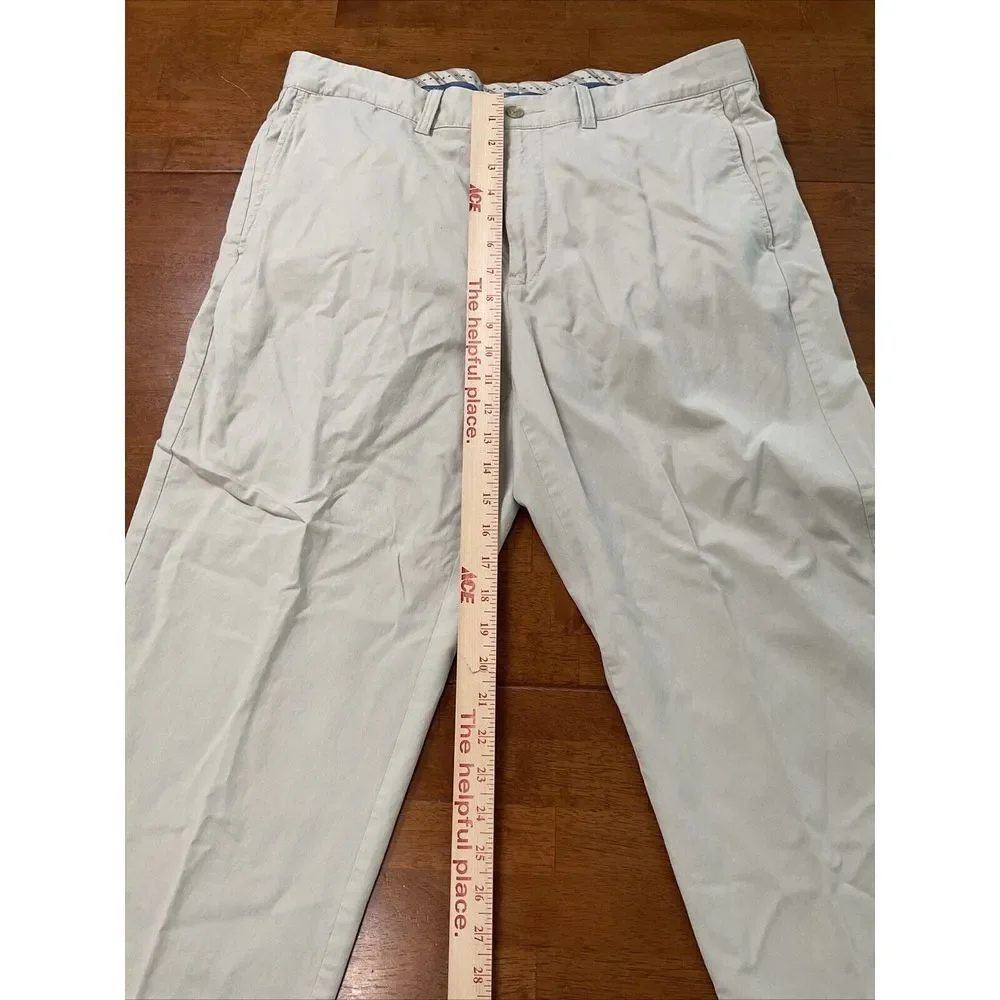 TOMMY BAHAMA MENS BEIGE TAN STRAIGHT COTTON LYOCELL SPANDEX BLEND PANTS SZ 36